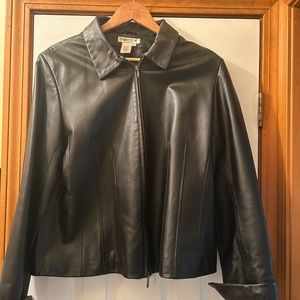 Coldwater Creek Black Leather Jacket